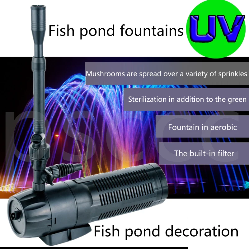 aquarium multi-function UV filter fountain pump for fish pond garden pool sterilization landscaping
aquarium multi-function UV filter fountain pump for fish pond garden pool sterilization landscaping