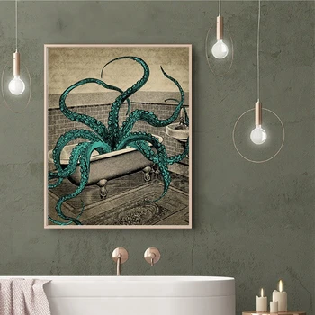 Octopus Canvas Poster Bath Wall Art Print Painting Octopus in the bath Sea Life Art Picture Bathroom Wall Decoration
Octopus Canvas Poster Bath Wall Art Print Painting Octopus in the bath Sea Life Art Picture Bathroom Wall Decoration