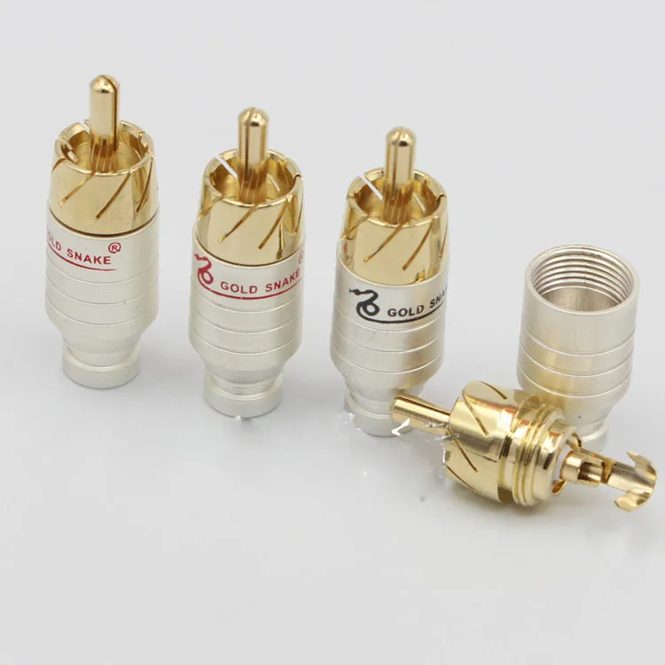 4PCS Audio signal cable lotus plug rca plug socket pure copper rca head audio cable plug
4PCS Audio signal cable lotus plug rca plug socket pure copper rca head audio cable plug