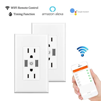 2pcs Smart US Wall Electric Socket Smart Home Switch APP control Outlets Plate Controllable Work with Alexa Dot Echo Google Home
2pcs Smart US Wall Electric Socket Smart Home Switch APP control Outlets Plate Controllable Work with Alexa Dot Echo Google Home
