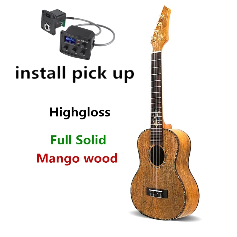 Full Solid Ukulele Mango Wood Concert Tenor 23 26 Inches Light Highgloss Pick Up Uke Guitar Mini 4 Strings Ukelele Guitarra
Full Solid Ukulele Mango Wood Concert Tenor 23 26 Inches Light Highgloss Pick Up Uke Guitar Mini 4 Strings Ukelele Guitarra