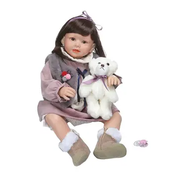28in Cute Realistic Reborn Doll Soft Silicone Vinyl Newborn Babies Girl Princess Bear Lifelike Handmade Toy Children Gifts
28in Cute Realistic Reborn Doll Soft Silicone Vinyl Newborn Babies Girl Princess Bear Lifelike Handmade Toy Children Gifts