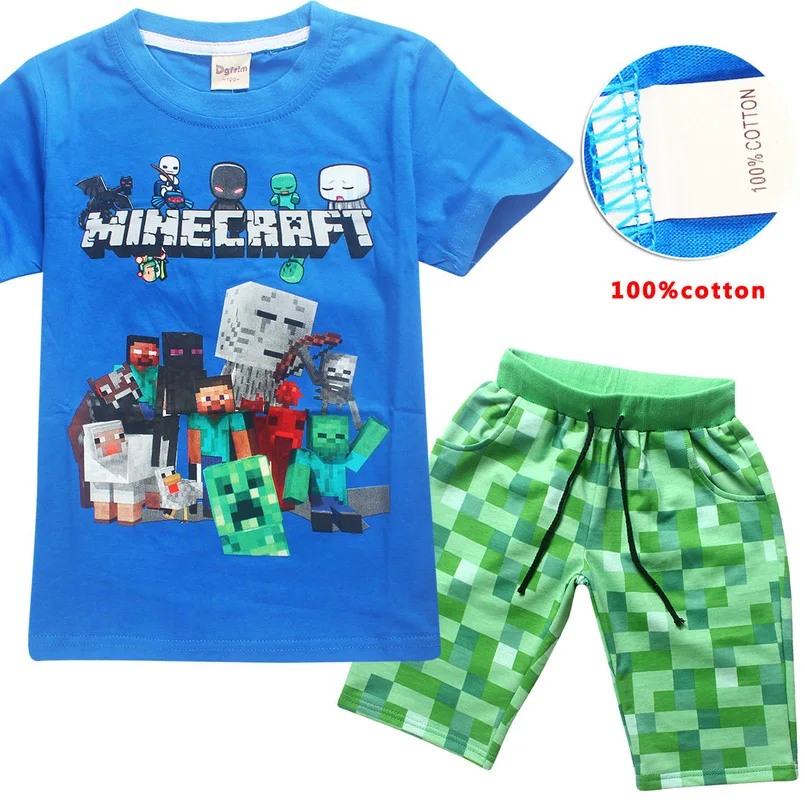 Minecrafts clothes Square boss kids Summer T-shirts girls Boys Short Sleeve Shirts + Green Camo trousers Shorts T-shirt Sets
Minecrafts clothes Square boss kids Summer T-shirts girls Boys Short Sleeve Shirts + Green Camo trousers Shorts T-shirt Sets