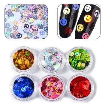 6Pcs Holo Smiling Hollow Nail Art Sequins Set Gold Silver Shiny Nail Paillette DIY Nail Tips Accessories Tools
6Pcs Holo Smiling Hollow Nail Art Sequins Set Gold Silver Shiny Nail Paillette DIY Nail Tips Accessories Tools