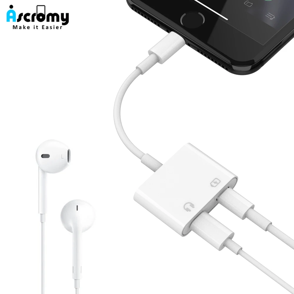 Ascromy Dual Splitter Adapter 2 in 1 Headphone Jack Audio Aux Charger Cable Adaptor For iPhone XS Max Xr X 8 7 Plus Accessories
Ascromy Dual Splitter Adapter 2 in 1 Headphone Jack Audio Aux Charger Cable Adaptor For iPhone XS Max Xr X 8 7 Plus Accessories