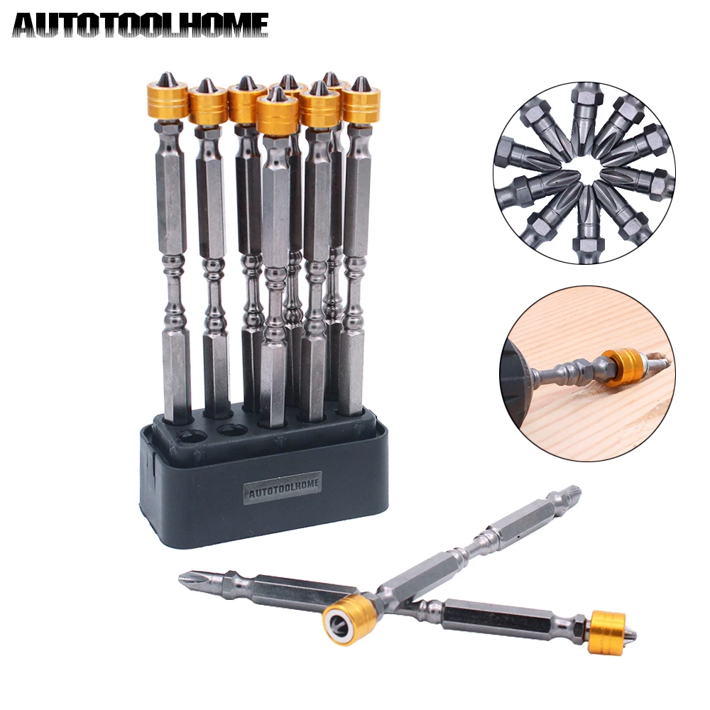 10Pcs Precision Screwdriver Set 110mm PH2 Magnetic Phillips Double Head Kit Fits Impact Screw Driver Electric Tools Accessories
10Pcs Precision Screwdriver Set 110mm PH2 Magnetic Phillips Double Head Kit Fits Impact Screw Driver Electric Tools Accessories