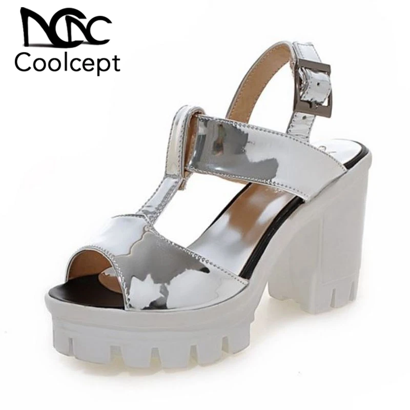 Coolcept 4 Color Women Sandals Solid Color Open Toe Buckle Shoes Fashion Party Daily Platform Women Footwear Size 34-43 
Coolcept 4 Color Women Sandals Solid Color Open Toe Buckle Shoes Fashion Party Daily Platform Women Footwear Size 34-43