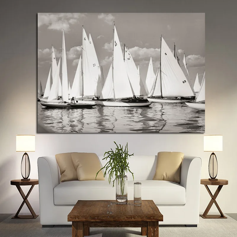 HD Print Abstract Black White Sailboat Seascape Oil Painting on Canvas Modern Landscape Poster Art Wall Picture for Living Room
HD Print Abstract Black White Sailboat Seascape Oil Painting on Canvas Modern Landscape Poster Art Wall Picture for Living Room