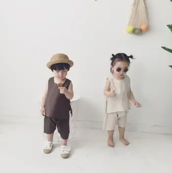 2019 Wholesale New Baby Boys Girls 2 Pcs Set Vest+Shorts Summer Cotton Linen Kids Suits 0-3t PT429
2019 Wholesale New Baby Boys Girls 2 Pcs Set Vest+Shorts Summer Cotton Linen Kids Suits 0-3t PT429