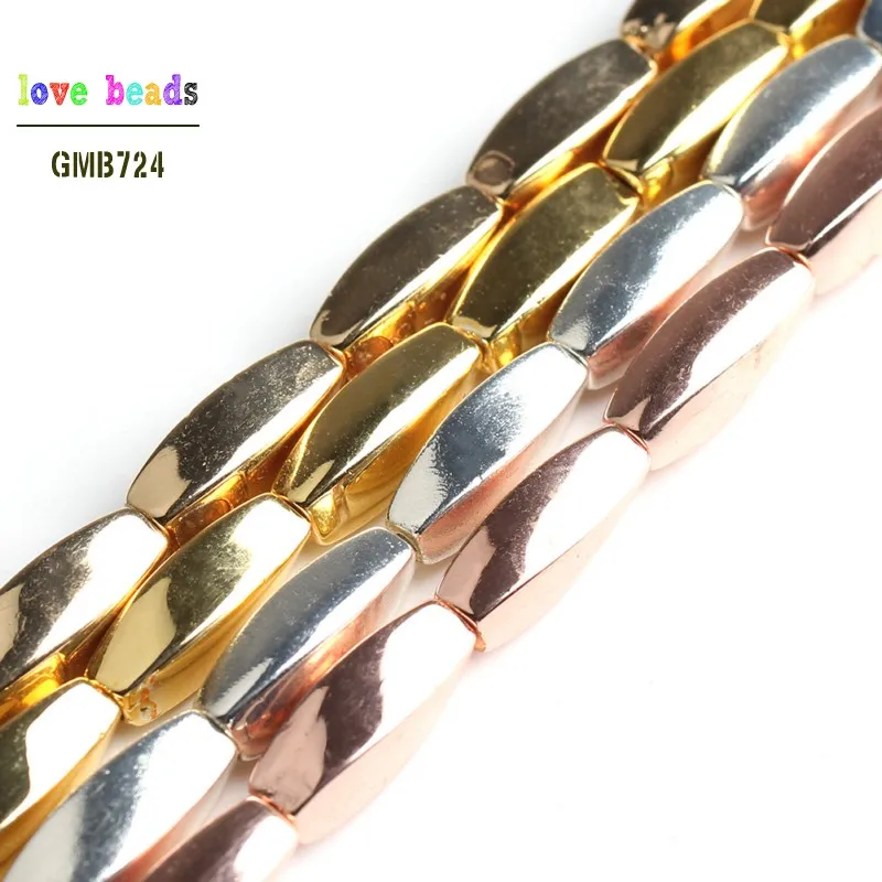 5*14mm Natural Rose Gold Silver Hematite Column Stone Beads for Jewelry Making DIY Bracelet 15'' Strand
5*14mm Natural Rose Gold Silver Hematite Column Stone Beads for Jewelry Making DIY Bracelet 15'' Strand