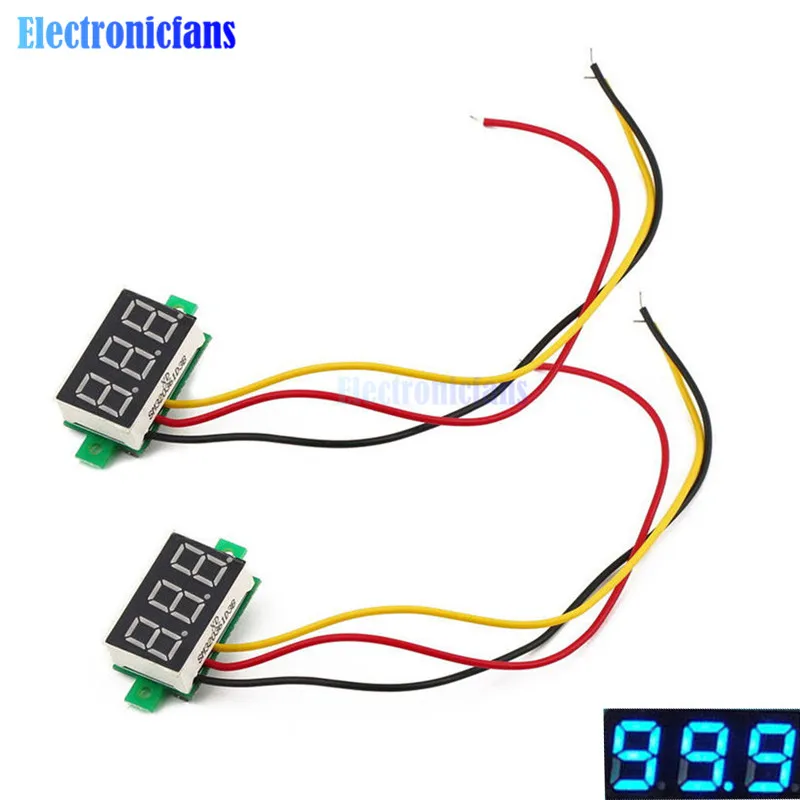 DC 0-100V Digital LED Panel Voltage Meter Mini 0.28 inch 0.28" 3 Wires Digital Voltmeter Blue Red Green Yellow LED Display
DC 0-100V Digital LED Panel Voltage Meter Mini 0.28 inch 0.28" 3 Wires Digital Voltmeter Blue Red Green Yellow LED Display