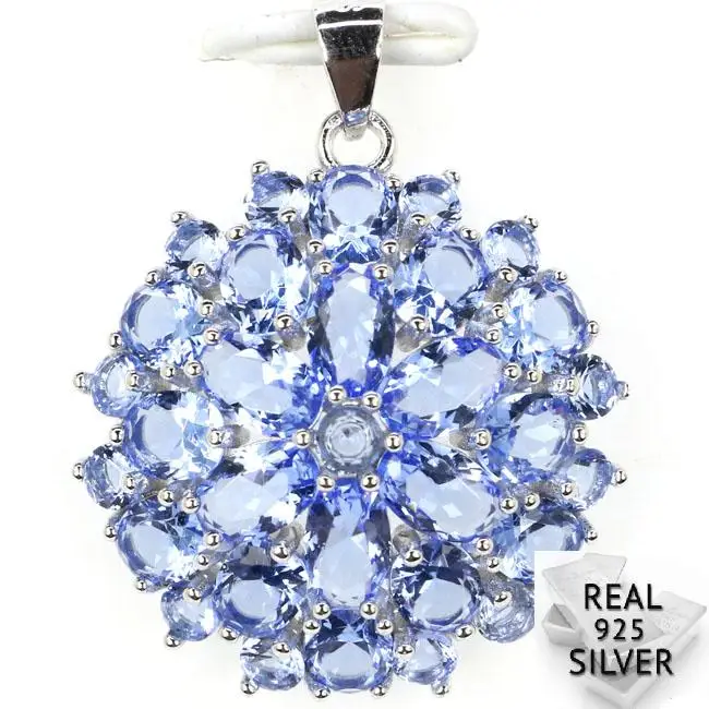 Real 925 Solid Sterling Silver 4.0g Deluxe Violet Tanzanite Mother's Gift Flower Shape Pendant 30x24mm
Real 925 Solid Sterling Silver 4.0g Deluxe Violet Tanzanite Mother's Gift Flower Shape Pendant 30x24mm