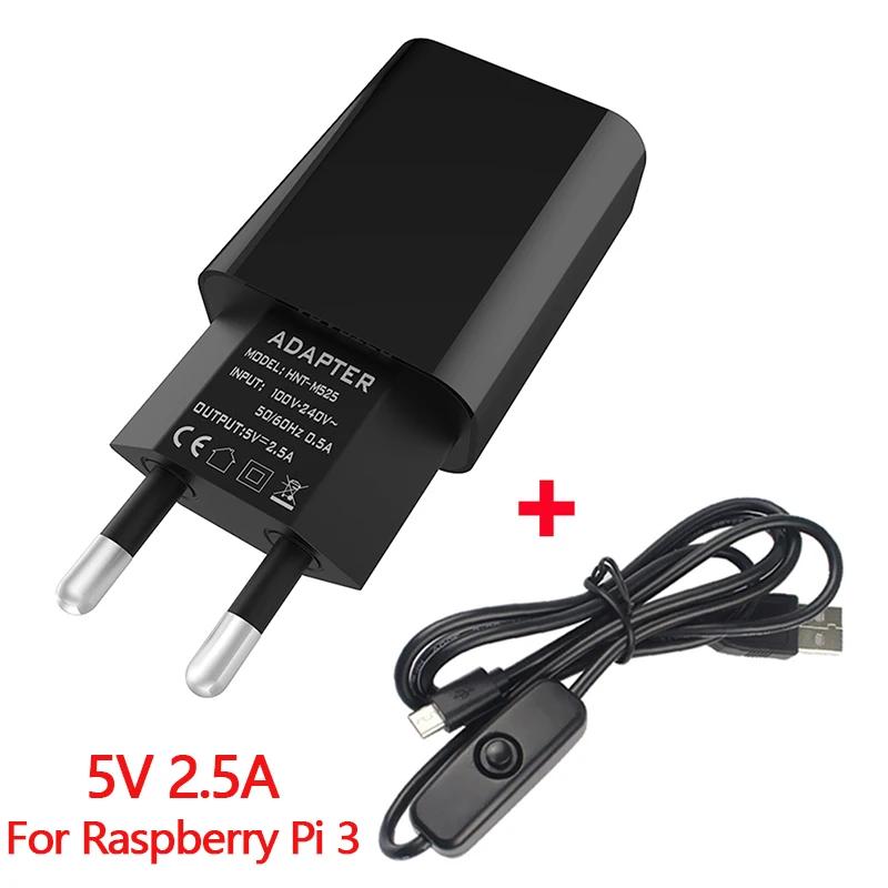 5 в 2 а Φ/B + Plus источник питания с выключателем кабель Micro USB 1 адаптер переменного