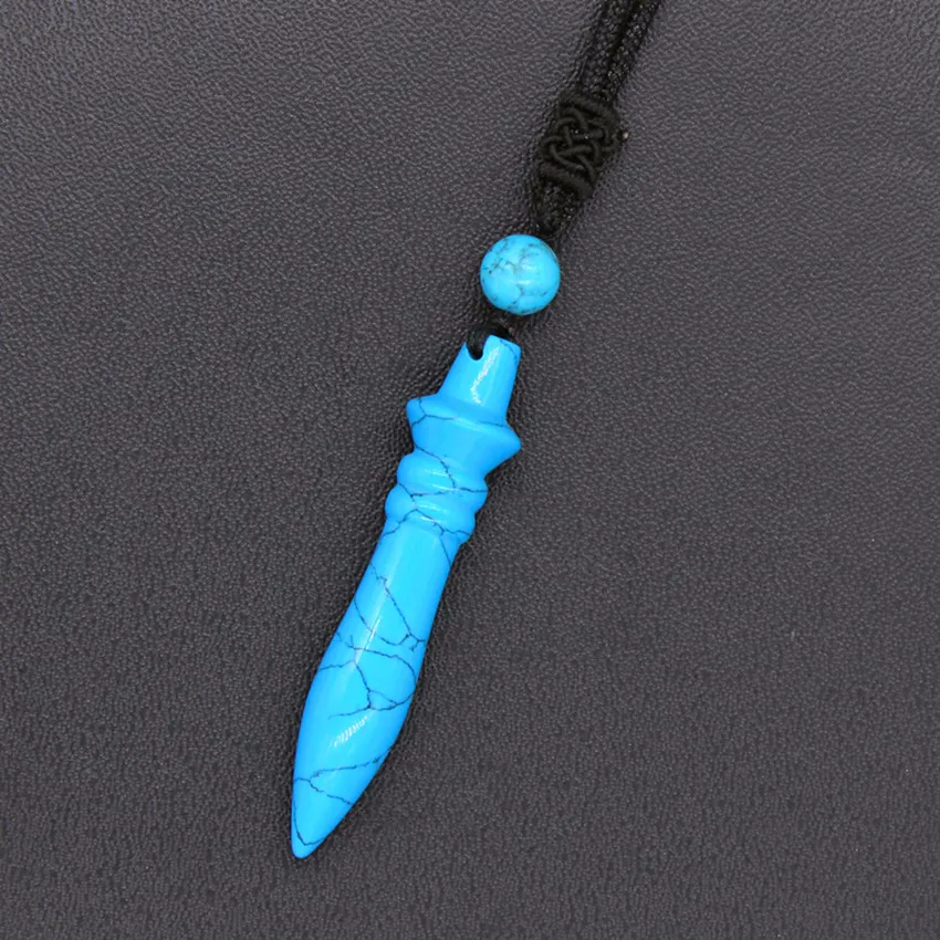 Trendy-beads Bullet Shape Blue Turquoises Stone Pendant with Round Beads Necklace Personalized Jewelry
Trendy-beads Bullet Shape Blue Turquoises Stone Pendant with Round Beads Necklace Personalized Jewelry