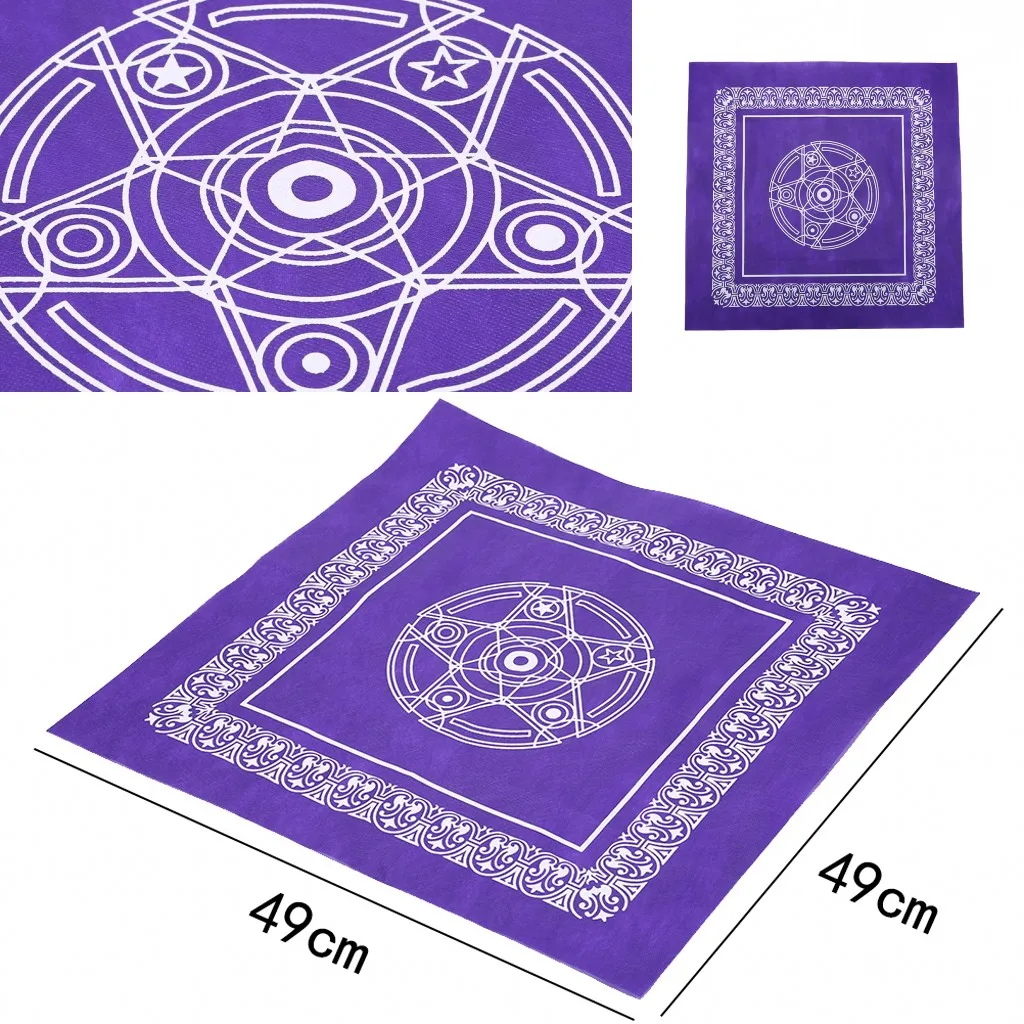 2019 New 49x49cm Non-woven Board Game Textiles Tarot Table Cover Playing Cards Purple Pentacle Tarot Game Tablecloth
2019 New 49x49cm Non-woven Board Game Textiles Tarot Table Cover Playing Cards Purple Pentacle Tarot Game Tablecloth