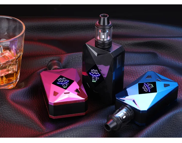 M6 100W box mod huge vapor kit 2000mah buid in battery with 2.0ml Atomizer vaporizer vape pen Electronic Cigarette kits