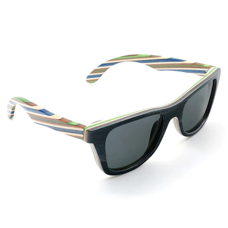 AG011 wooden sunglasses with colorful wooden frame and ploarized lens new arrival (11)
