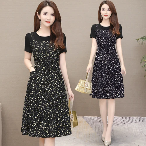 New Summer Koreanfake Two Pieces Dresses Woman Floral Plus Size Women's Dresses Print Drees Long 5xl Patchwork High Waist Dress
New Summer Koreanfake Two Pieces Dresses Woman Floral Plus Size Women's Dresses Print Drees Long 5xl Patchwork High Waist Dress