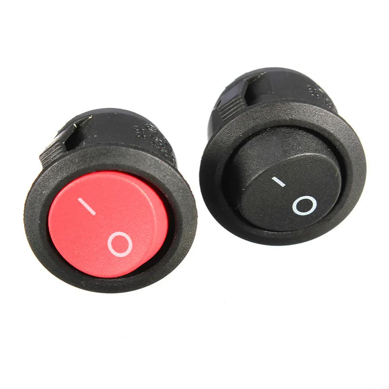 10Pcs 20mm Diameter Small Round Boat Rocker Switches Mini Round Black Red 2 Pin ON-OFF Rocker Switch 6A 250V 10A 125V
10Pcs 20mm Diameter Small Round Boat Rocker Switches Mini Round Black Red 2 Pin ON-OFF Rocker Switch 6A 250V 10A 125V