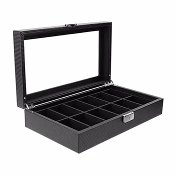 High-Grade 12 Slot Black Carbon Fiber Design Jewelry Display Luxury Watch Box Storage Holder Black Large New Arrivals 2020
High-Grade 12 Slot Black Carbon Fiber Design Jewelry Display Luxury Watch Box Storage Holder Black Large New Arrivals 2020