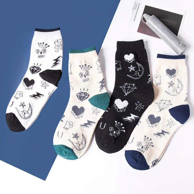 HUI GUAN Original Fashion Women Socks Garish Print Stick Figure Cute Socks Breathable Soft Casual Socks Women All Cotton Socks
HUI GUAN Original Fashion Women Socks Garish Print Stick Figure Cute Socks Breathable Soft Casual Socks Women All Cotton Socks