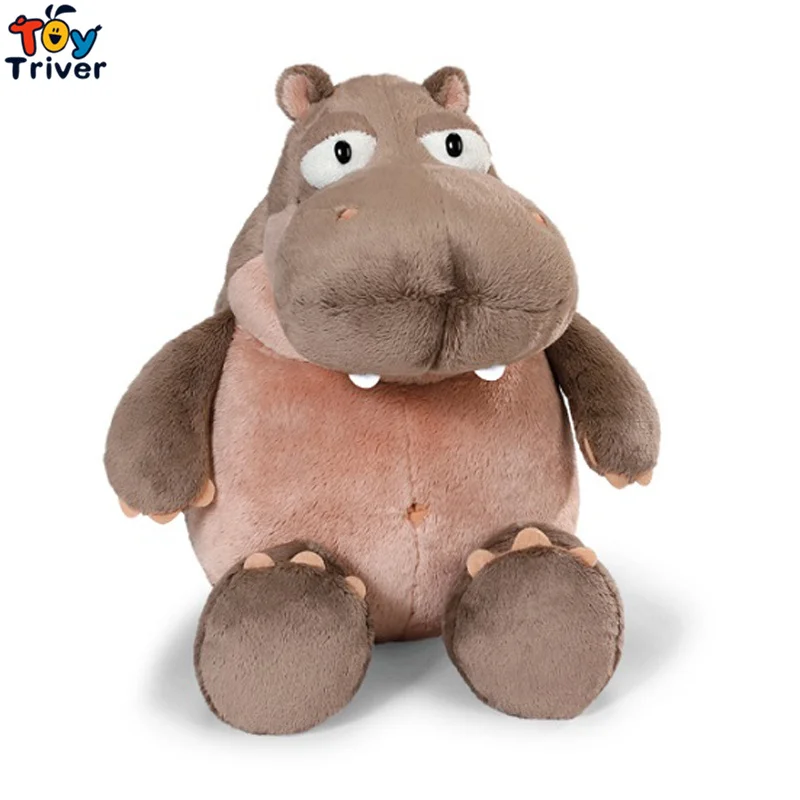 

25cm Reallife Hippo Hippopotamus Plush Toy Triver Stuffed Toys Hippos Doll Children Kids Baby Student Birthday Christmas Gift