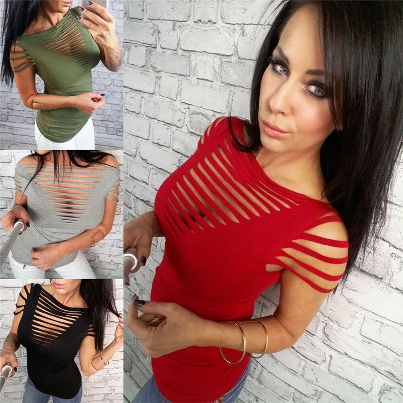 2019 Women Hollow Out Bandage Sexy Shoulder Summer Short Sleeve Casual Tee Top T-Shirt
2019 Women Hollow Out Bandage Sexy Shoulder Summer Short Sleeve Casual Tee Top T-Shirt