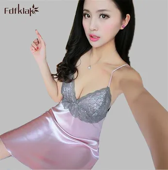 New Summer Silk Nightwear Nightdress Women Sexy Lingerie Night Dresses Sleepwear Nightgowns Female Lace Babydolls A481
New Summer Silk Nightwear Nightdress Women Sexy Lingerie Night Dresses Sleepwear Nightgowns Female Lace Babydolls A481