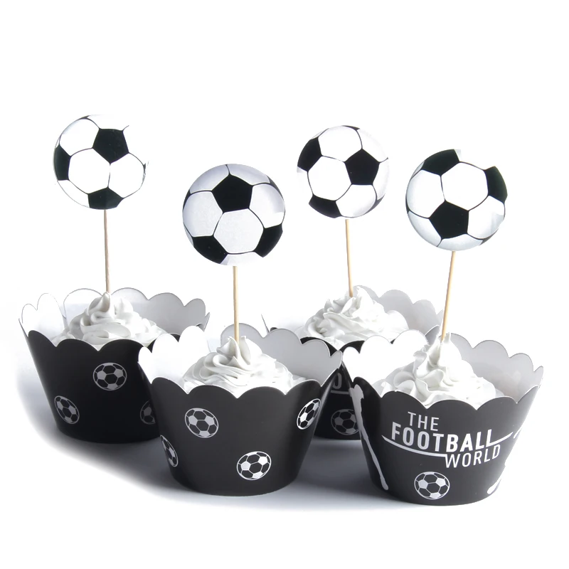 LBME 24pcs / lot The Football World Paper Cupcake Wrappers Toppers For Kids Party Birthday Decoration Cake Cups (12 wraps + 12
LBME 24pcs / lot The Football World Paper Cupcake Wrappers Toppers For Kids Party Birthday Decoration Cake Cups (12 wraps + 12
