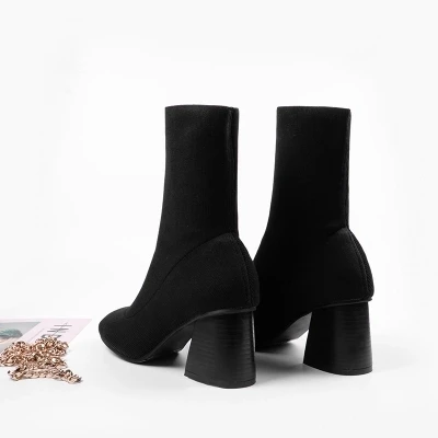 Ботинки мартенс женский Осень 2018 Новый Носки обувь Толстые со эластичные
