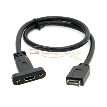 CY USB 3.1 Front Panel Header to USB-C Type-C Female Extension Cable with Panel Mount Screw 40cm
CY USB 3.1 Front Panel Header to USB-C Type-C Female Extension Cable with Panel Mount Screw 40cm