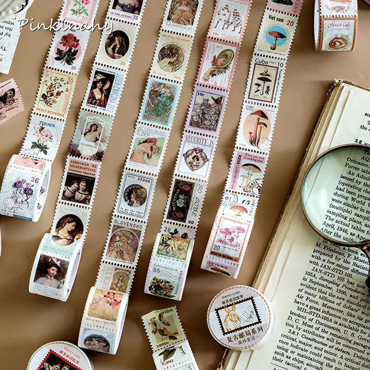 Vintage Stamp series Retro Character famous paintings green plant mushroom Decoration Washi Tape DIY Scrapbooking Masking Tape
Vintage Stamp series Retro Character famous paintings green plant mushroom Decoration Washi Tape DIY Scrapbooking Masking Tape