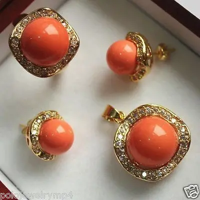 Jewelry Fashion Orange shell pendants earrings rings sets18K gold plated watch wholesale Quartz stone CZ crystal
Jewelry Fashion Orange shell pendants earrings rings sets18K gold plated watch wholesale Quartz stone CZ crystal