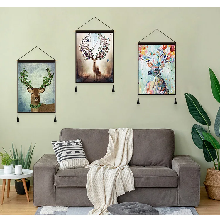 New Animal Deer ELK Scroll Painting HD Wall Cloth Short Plush Hanging Poster Painting Artwork Wall Art Home Decoration JH4
New Animal Deer ELK Scroll Painting HD Wall Cloth Short Plush Hanging Poster Painting Artwork Wall Art Home Decoration JH4