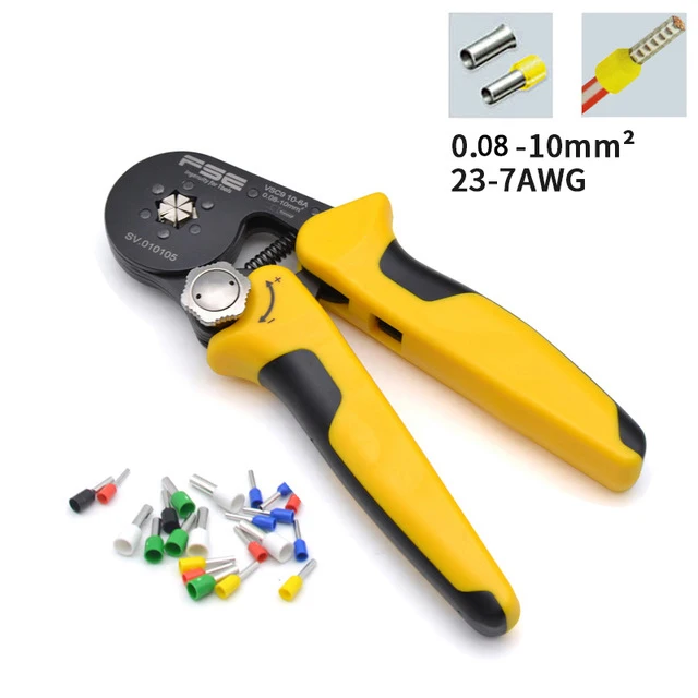 VSC9-10-6A 0.08-10mm^2 26-7AWG Adjustable Precise Crimp Pliers Tube Bootlace Terminal Crimping Hand Tool HSC9-10-6A
VSC9-10-6A 0.08-10mm^2 26-7AWG Adjustable Precise Crimp Pliers Tube Bootlace Terminal Crimping Hand Tool HSC9-10-6A