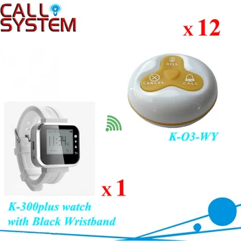 3-key call buttons Wireless service paging system watch receiver work with 12pcs table buzzer
3-key call buttons Wireless service paging system watch receiver work with 12pcs table buzzer