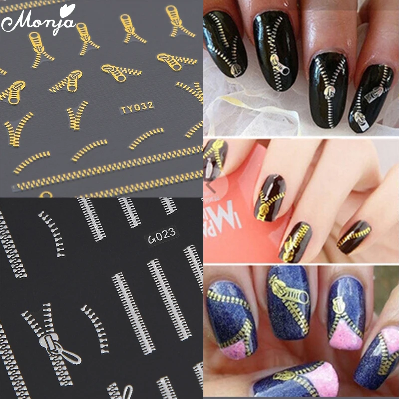 Monja 28*13cm Multistyle Nail Art Gold Silver Zipper 3d Stickers Gel Polish Tips 3D Self-adhesive Transfer Retro Wraps Decals
Monja 28*13cm Multistyle Nail Art Gold Silver Zipper 3d Stickers Gel Polish Tips 3D Self-adhesive Transfer Retro Wraps Decals