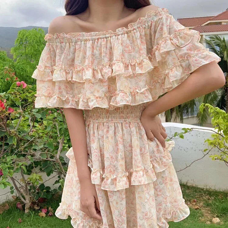 Off Shoulder Floral Ruffle Dress Sexy Mini Vestido Curto Party Cute Boho Chic Korean Style Women Robe Femme Ete 2019 Abiti Donn
Off Shoulder Floral Ruffle Dress Sexy Mini Vestido Curto Party Cute Boho Chic Korean Style Women Robe Femme Ete 2019 Abiti Donn