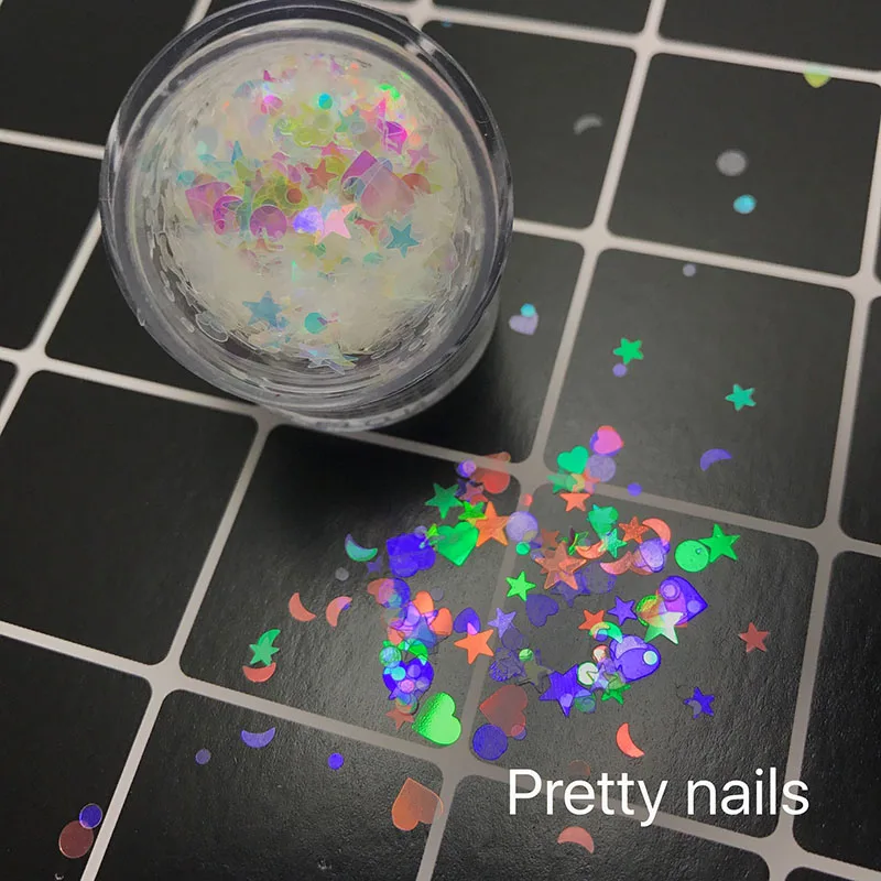 5G/Box 3D Shinning Nail Sequin Lucky Star/Moon/Heart/Love DIY Paillette for Nails Tips Face Nail Art Decor Beauty Flakes
5G/Box 3D Shinning Nail Sequin Lucky Star/Moon/Heart/Love DIY Paillette for Nails Tips Face Nail Art Decor Beauty Flakes