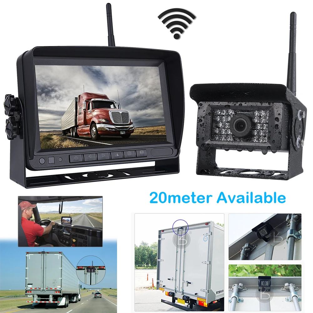 A SV-KT03 Digital Systems Waterproof Wireless Reverse Rear View Back Up Camera + 7 inch HD LCD Monitor Kit for Truck/Trailer/RV
A SV-KT03 Digital Systems Waterproof Wireless Reverse Rear View Back Up Camera + 7 inch HD LCD Monitor Kit for Truck/Trailer/RV