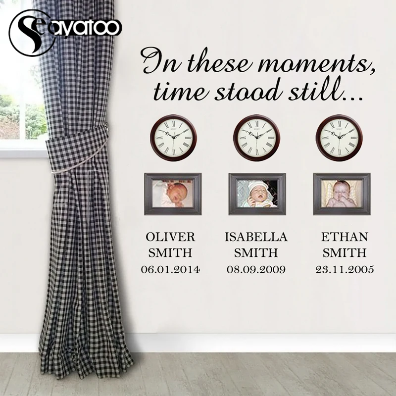 In These Moments Time Stood Still Custom Family Name Date Time Wall Sticker Decal Bedroom Stickers Home Decor 45x100cm
In These Moments Time Stood Still Custom Family Name Date Time Wall Sticker Decal Bedroom Stickers Home Decor 45x100cm