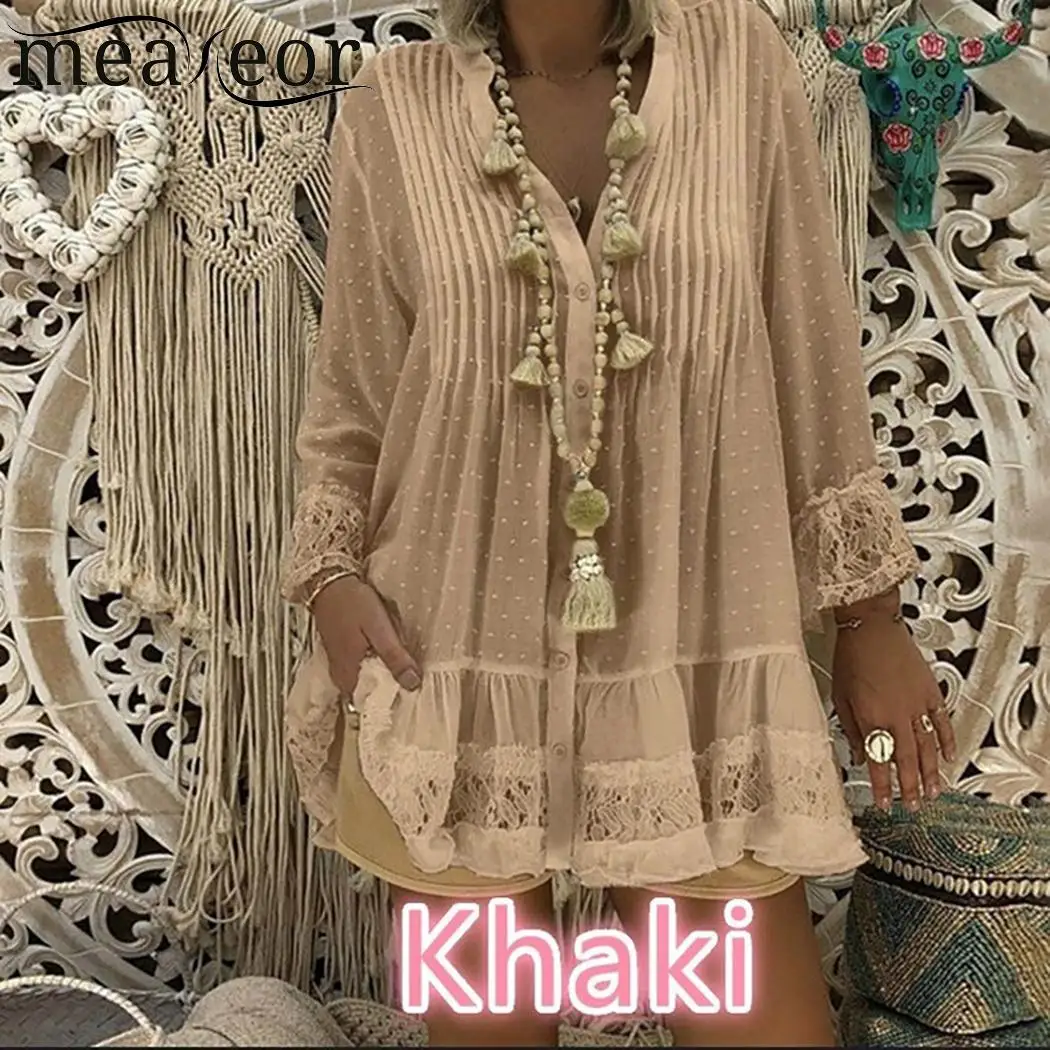 Women Casual Loose V-Neck Long Sleeve Spring, Summer Lace Patchwork Pleated Patchwork, Shirt Top
Women Casual Loose V-Neck Long Sleeve Spring, Summer Lace Patchwork Pleated Patchwork, Shirt Top
