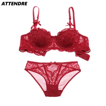 ATTENDRE 2017 Underwear women Brassiere Italy Sexy Lace Bra Set Embroidery Half Cup Push up lingerie Bras panties Intimate goods
ATTENDRE 2017 Underwear women Brassiere Italy Sexy Lace Bra Set Embroidery Half Cup Push up lingerie Bras panties Intimate goods