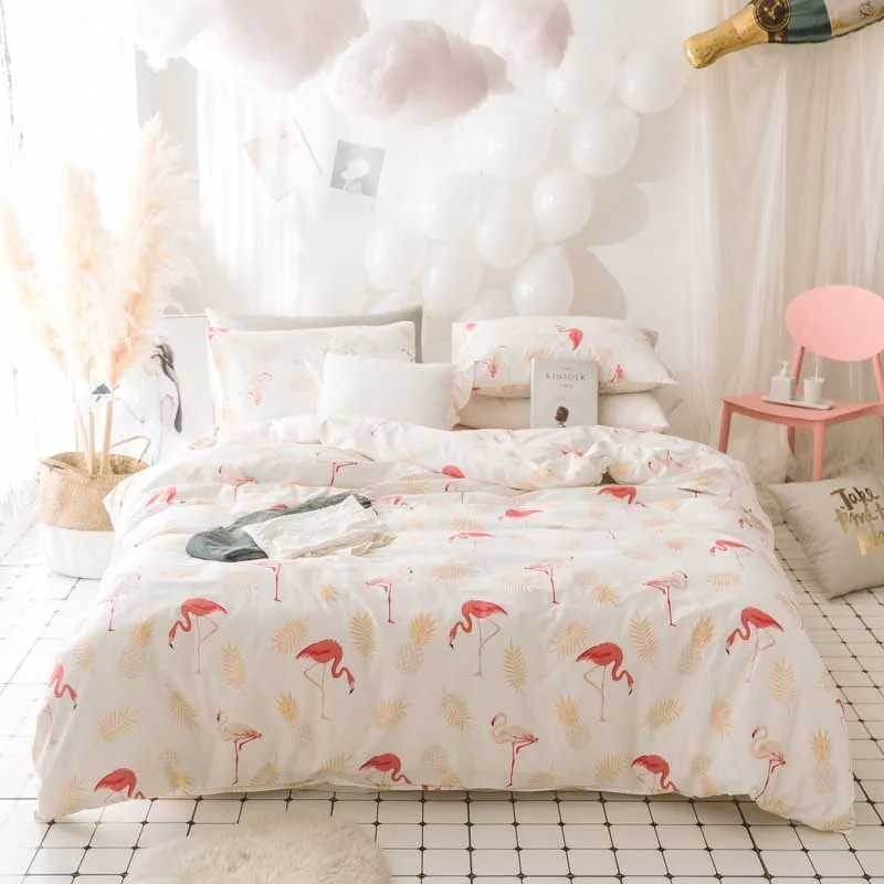 100% Cotton ins style Pink Lovely Birds sweet Sheet Pillowcase Duvet cover set printing Bedding sets queen double Twin Bedlinen
100% Cotton ins style Pink Lovely Birds sweet Sheet Pillowcase Duvet cover set printing Bedding sets queen double Twin Bedlinen