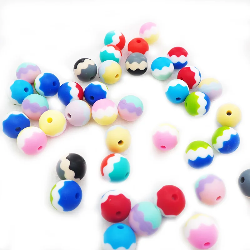 Chengkai 50PCS 15mm Mix Waved Silicone Teether Beads DIY Baby Chewing Pacifier Dummy Sensory Jewelry Toy Making Teething Beads
Chengkai 50PCS 15mm Mix Waved Silicone Teether Beads DIY Baby Chewing Pacifier Dummy Sensory Jewelry Toy Making Teething Beads