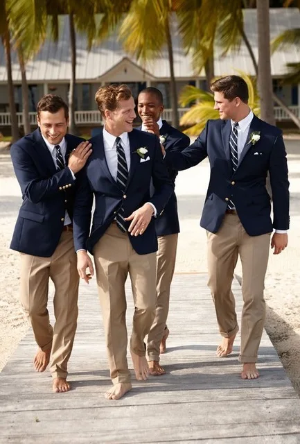 Casual Navy Blue Blazer Khaki Pants Summer Beach Wedding Suits For Men Groom Best Man Party Prom Suits Work Wear Business Jacket
Casual Navy Blue Blazer Khaki Pants Summer Beach Wedding Suits For Men Groom Best Man Party Prom Suits Work Wear Business Jacket