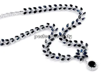 Sapphire necklace Free shipping Natural real blue sapphire 925 sterling silver necklaces 2.2ct*1pc,0.13ct*60pcs gems
Sapphire necklace Free shipping Natural real blue sapphire 925 sterling silver necklaces 2.2ct*1pc,0.13ct*60pcs gems