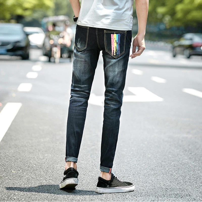 Paris Style 2018 Men Quality Print Slim Jeans Pleated Denim Man Pants Painted Dot Male Casual Fashion Amazing Personal Fit Jean
Paris Style 2018 Men Quality Print Slim Jeans Pleated Denim Man Pants Painted Dot Male Casual Fashion Amazing Personal Fit Jean