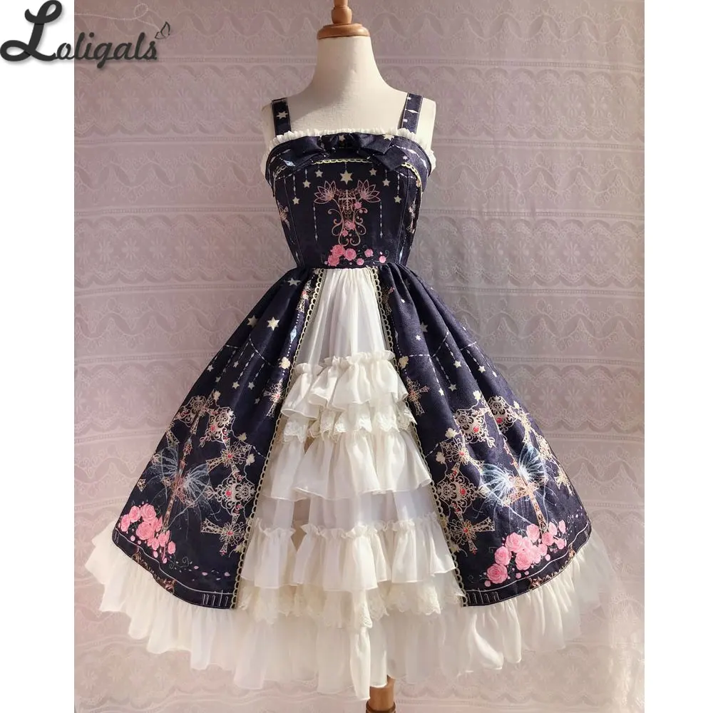 Sweet Cross & Flower Printed Sleeveless Lolita JSK Dress Plus Size Fairy Party Gown by Yiliya ~ Pre-order
Sweet Cross & Flower Printed Sleeveless Lolita JSK Dress Plus Size Fairy Party Gown by Yiliya ~ Pre-order