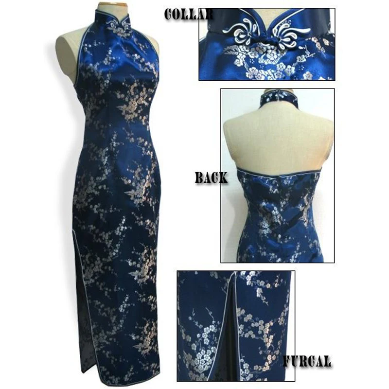 Navyblue Female Satin Rayon Prom Dress Chinese Vintage Backless Long Cheongsam Charming Qipao Size S M L XL XXL XXXL 020302
Navyblue Female Satin Rayon Prom Dress Chinese Vintage Backless Long Cheongsam Charming Qipao Size S M L XL XXL XXXL 020302